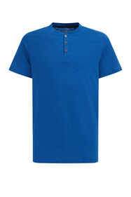 T-shirt chiné garçon, Bleu de cobalt