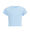 T-shirt cropped de tissu côtelé fille, Bleu eclair
