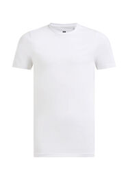 T-shirt basique à col rond garçon, Blanc