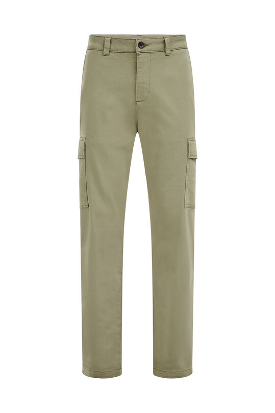 Pantalon cargo tapered fit avec stretch confortable homme, Vert armee